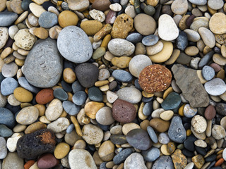 Colourful Beach Pebbles taken on Seaham beach Durham North East England.