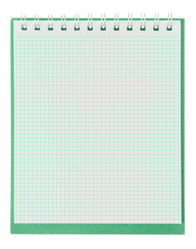 notebook on a white background