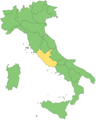 Italien - Latium (Vektor in Grün)