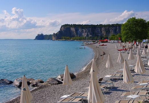 Sistiana Strand - Sistiana beach in summer