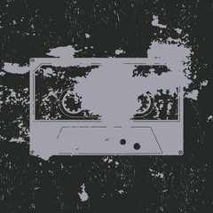 Retro styled image of an old compact cassette