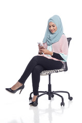 Fototapeta premium fashionable muslimah woman