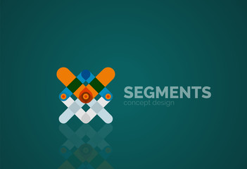 Vector outline minimal abstract geometric logo