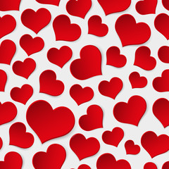 red valentine hearths symbol seamless pattern eps10
