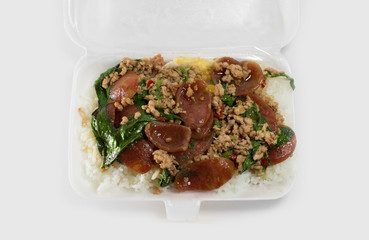  Thai fast food in foam box