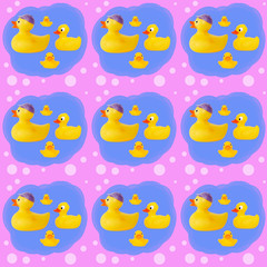 duck tale pattern yellow rubber