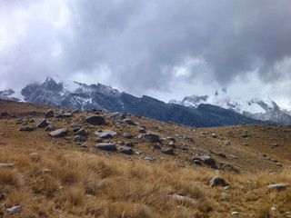 trekking santa cruz in cordillera blanca in peru