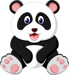 illustration of cute panda cartoon