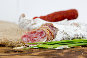Salami with herbs