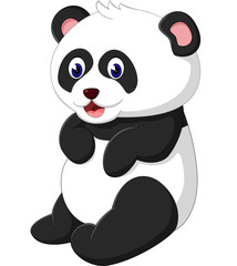 Fototapeta na wymiar illustration of cute panda cartoon