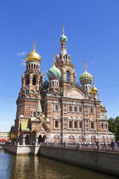 The Cathedral of the Spilled Blood in St. Petersburg, Russia.