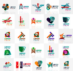 Fototapeta premium Collection of colorful abstract origami logos
