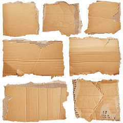 Set of pieces of cardboard - obrazy, fototapety, plakaty