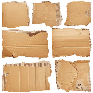 Set of pieces of cardboard