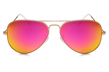 aviator sunglasses isolated on white background