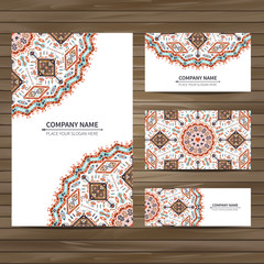 Business card template in native style