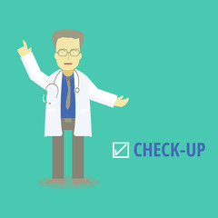 Medical doctor check up. vector illustrations