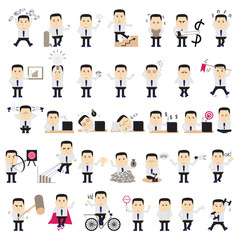 Businessman in various poses