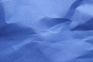 Crumpled blue cardboard