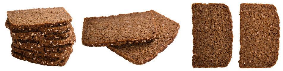 Brown Bread isolated on white