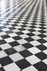 Carrelage damier en marbre / Ch&acirc;teau de Versailles