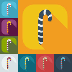 Flat modern design with shadow icons candy