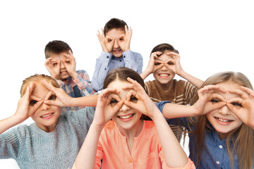 happy children making faces and having fun