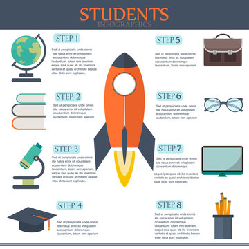 Infographic education template design . concept vector illustration