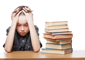 Frustrated child with learning difficulties