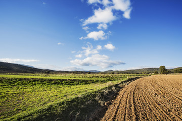 Plowed fields. Moratalla, Región de Murcia, Spain, Europe.