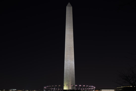 Washington Monument at night