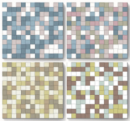 Set of abstract colorful background made of squares.