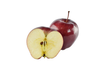 red apple concept for healthy diet and body weight control.