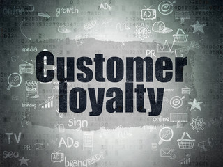 Obraz premium Marketing concept: Customer Loyalty on Digital Paper background