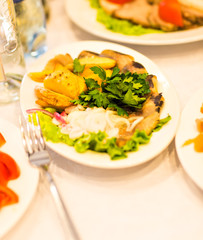 appetizer at a wedding reception