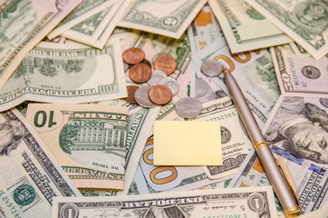 different dollar as background