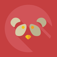 Flat modern design with shadow icons pandas