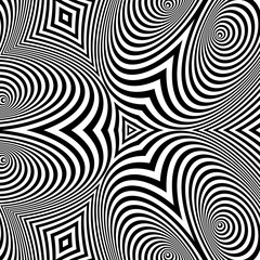 Pattern With Optical Illusion. Abstract Background. Optical Art. 3d Vector Illustration.
