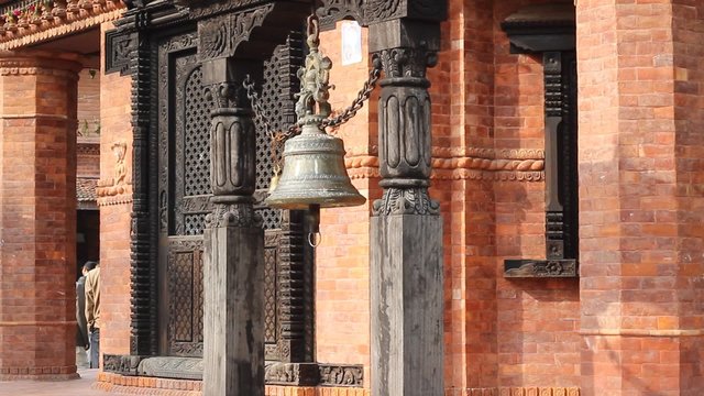 Bell in small Hindu temple