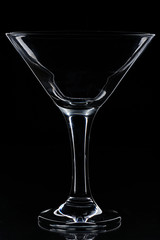 martini glass on black