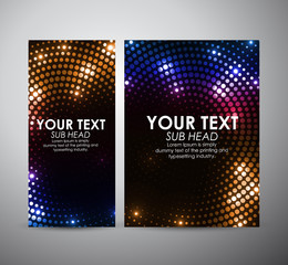 Abstract colorful circle shining pattern. Brochure business design template or roll up. Vector illustration