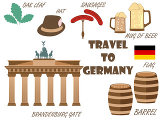 Welcome to Germany. Symbols of Germany. Tourism and adventure. © andyvi