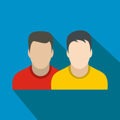 Avatar two men flat icon