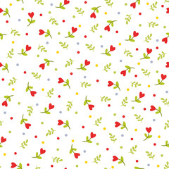 Seamless floral pattern. Flowers texture. Abstract seamless pattern with pretty flowers.