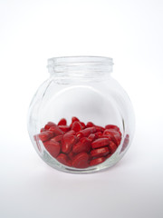 Glass Jar with Hearts
