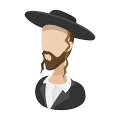 Rabbi cartoon icon 