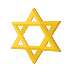 Gold jew star cartoon icon