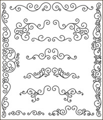 Set of decorative elements.