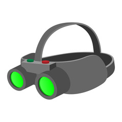 Night vision device cartoon icon 