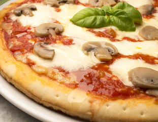 pizza with mushrooms